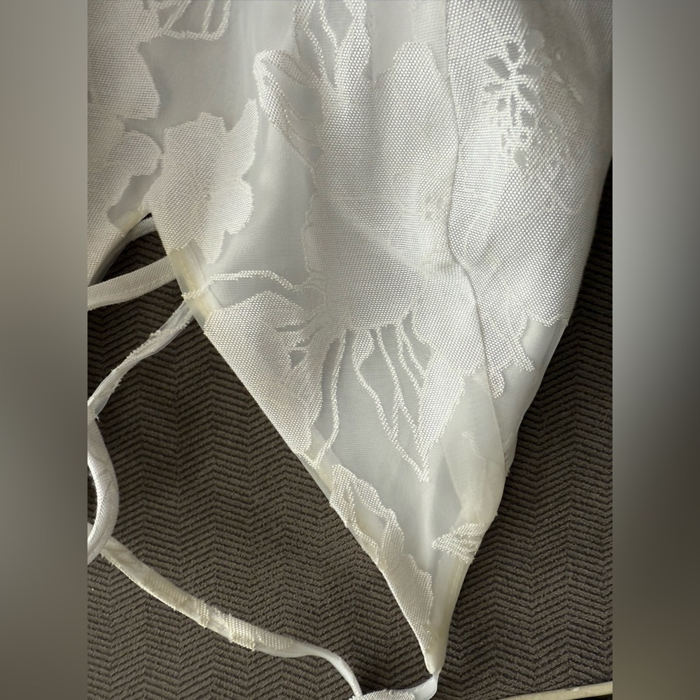 Lulus Feeling Like Forever White Jacquard Organza
Lace-Up Midi Dress - Picture 6 of 6